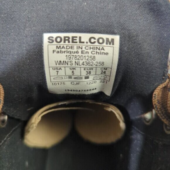 Sorel Booties Women's 7 Tabacco Black Joan of Arctic Wedge III Lexie NWT - Picture 13 of 13